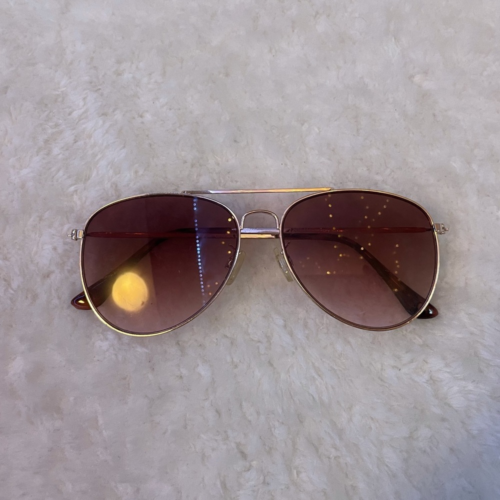 Gold Rimmed Sunglasses